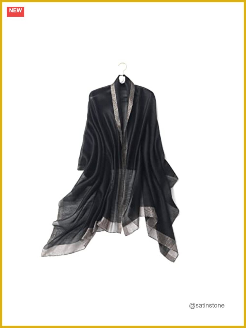 Silk Blend Shawl Wrap Pashmina Scarf Evening Elegance Gift